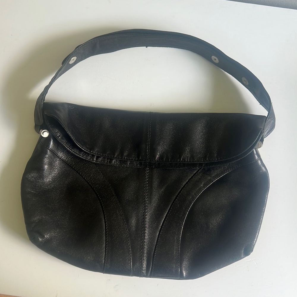 Small Black Fold Over Purse